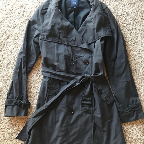 Dark gray Gap trench coat - Picture 3 of 3